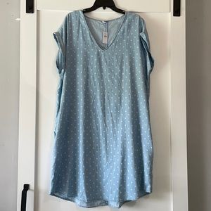 Old Navy Denim Polka Dot Dress